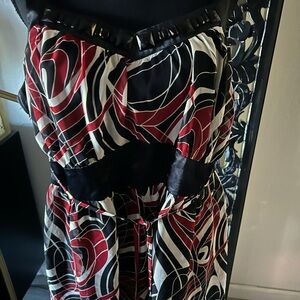 Bejeweled Red and Black Blouse size 18~20